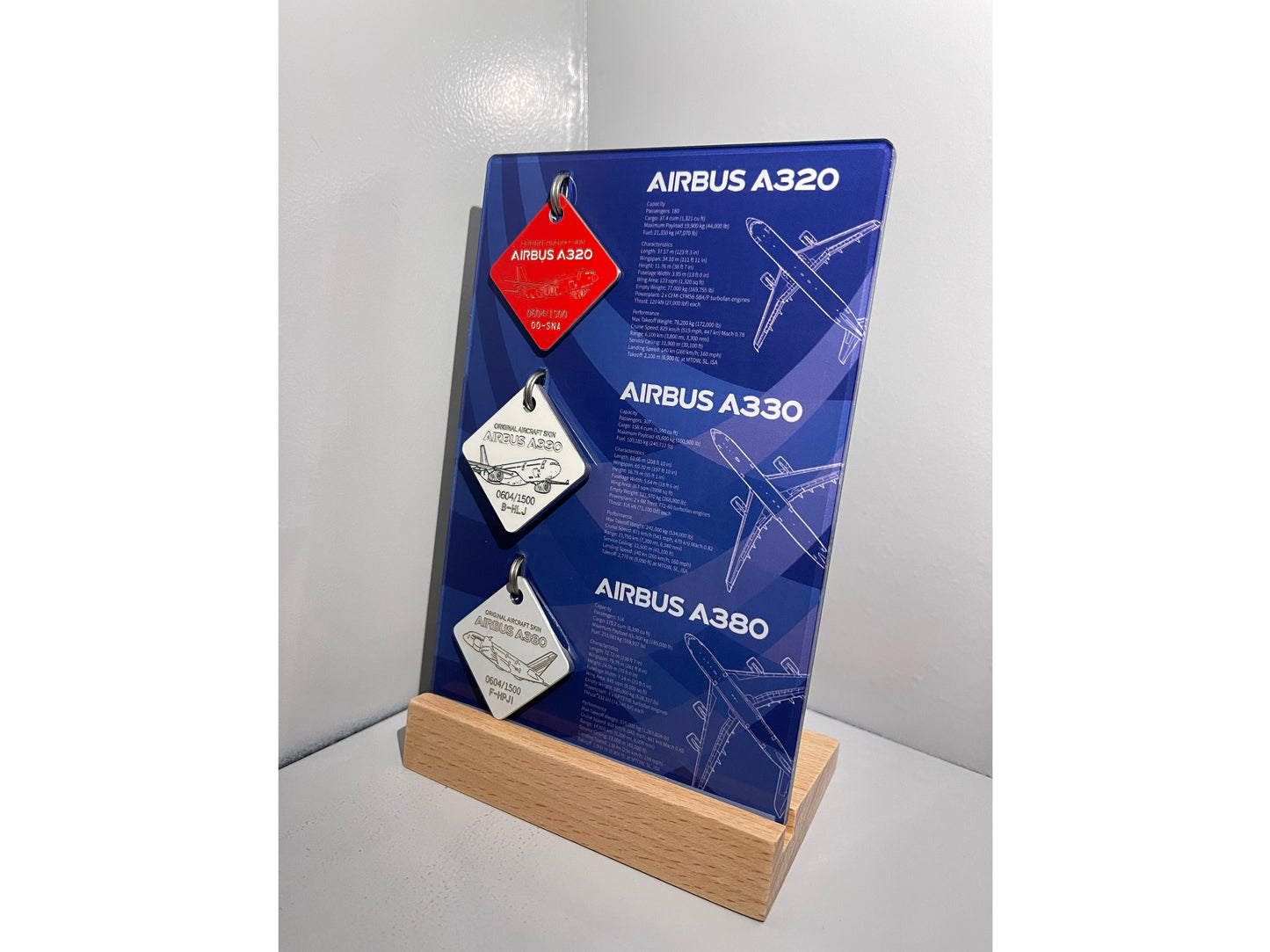 The Airbus Collection in Acrylic Display