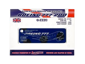 Boeing 777-200 ex-G-ZZZC
