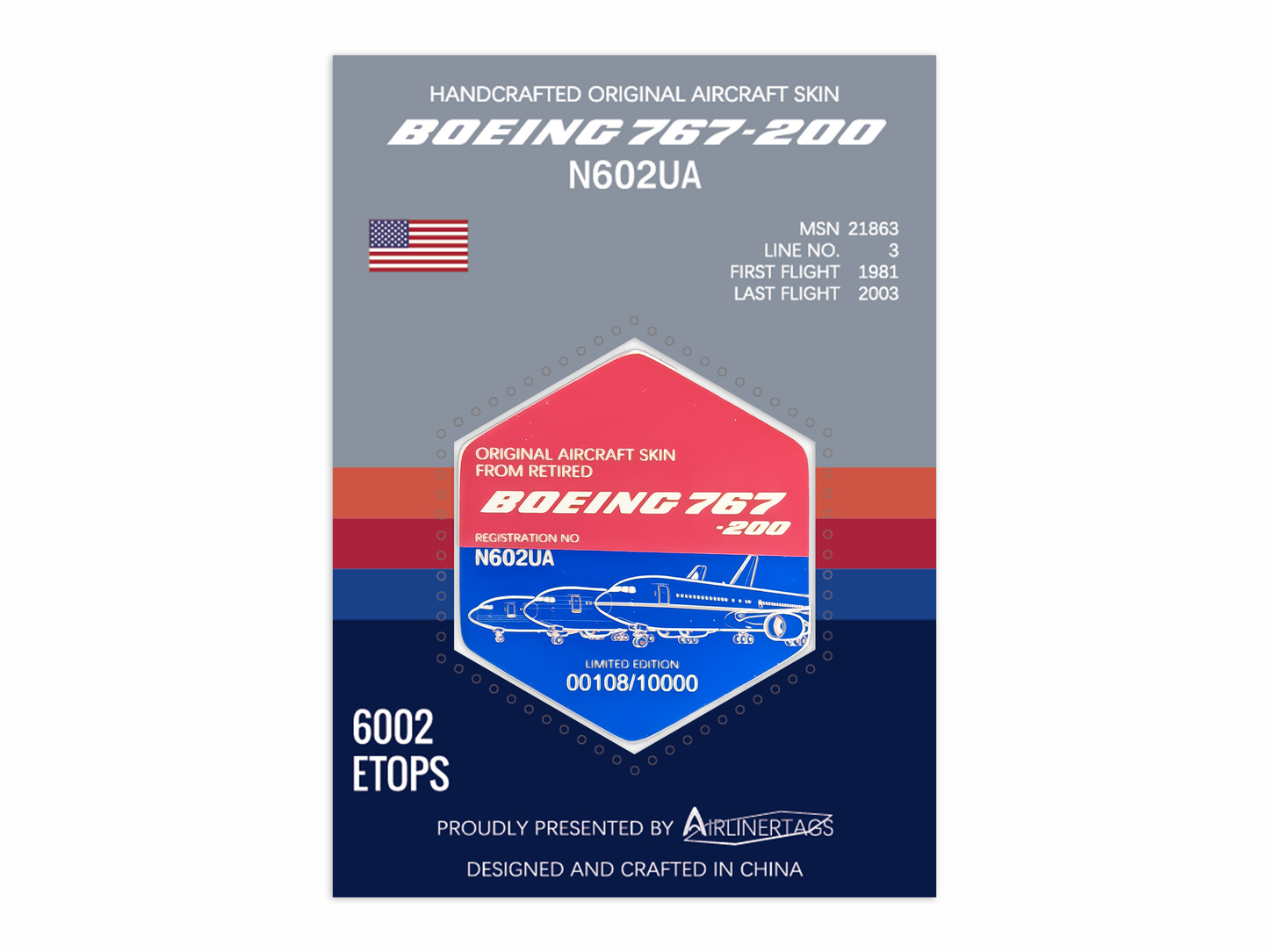 Boeing 767-200 ex-N602UA