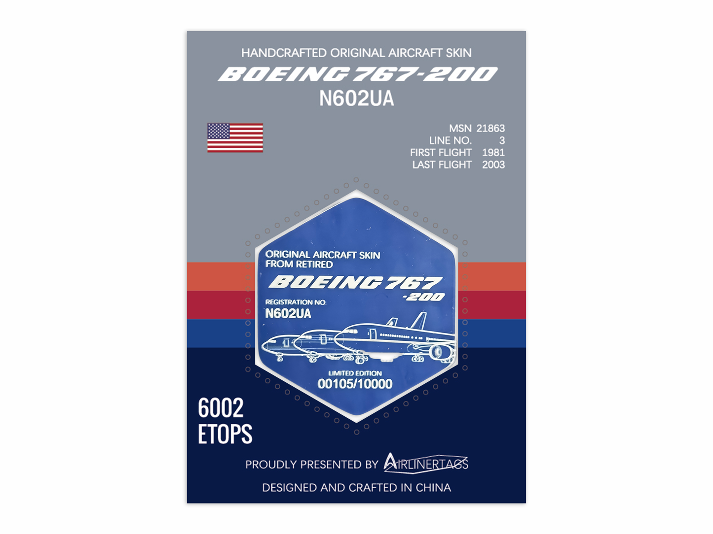 Boeing 767-200 ex-N602UA