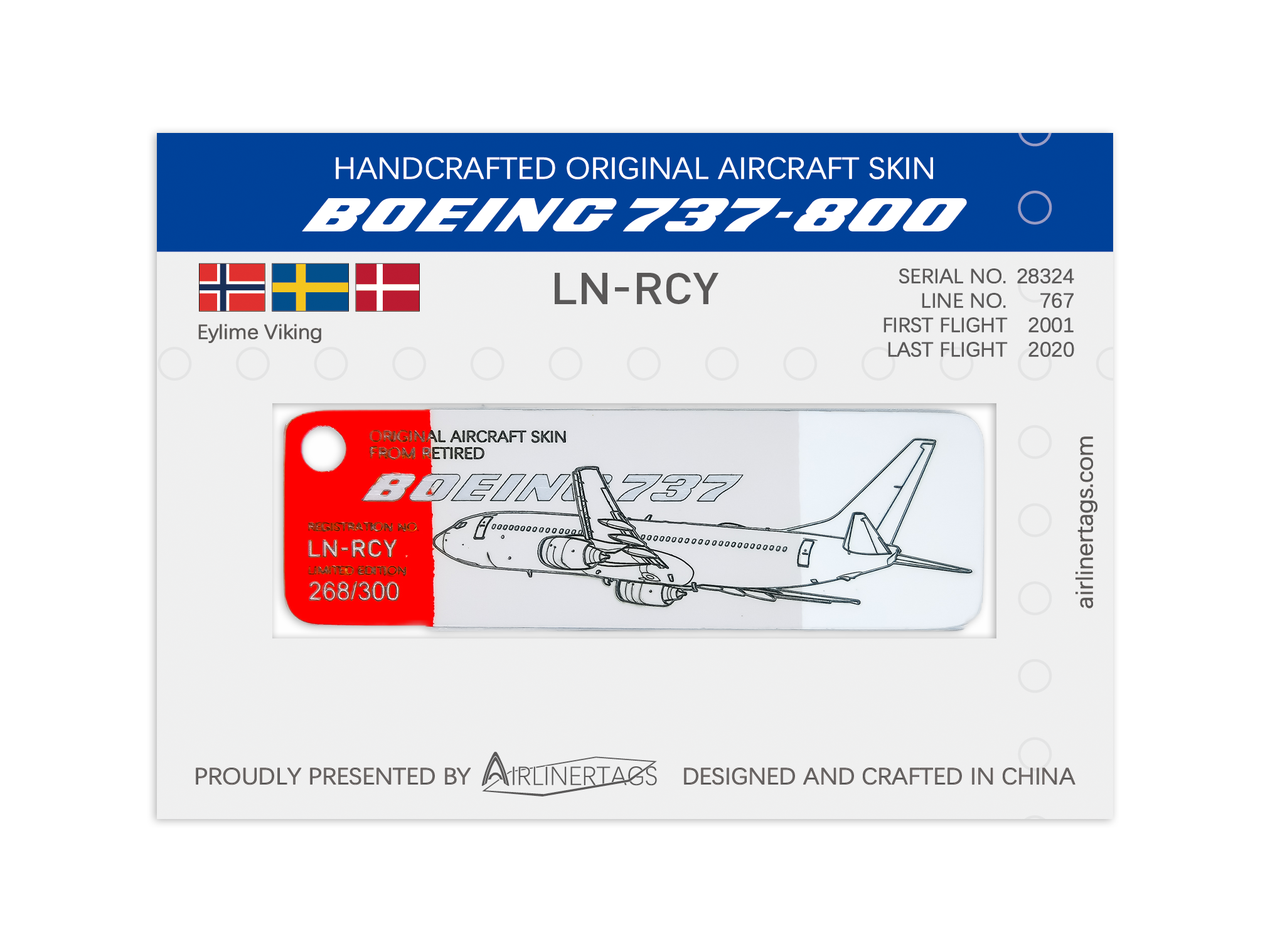 Boeing 737-800 ex-LN-RCY #268