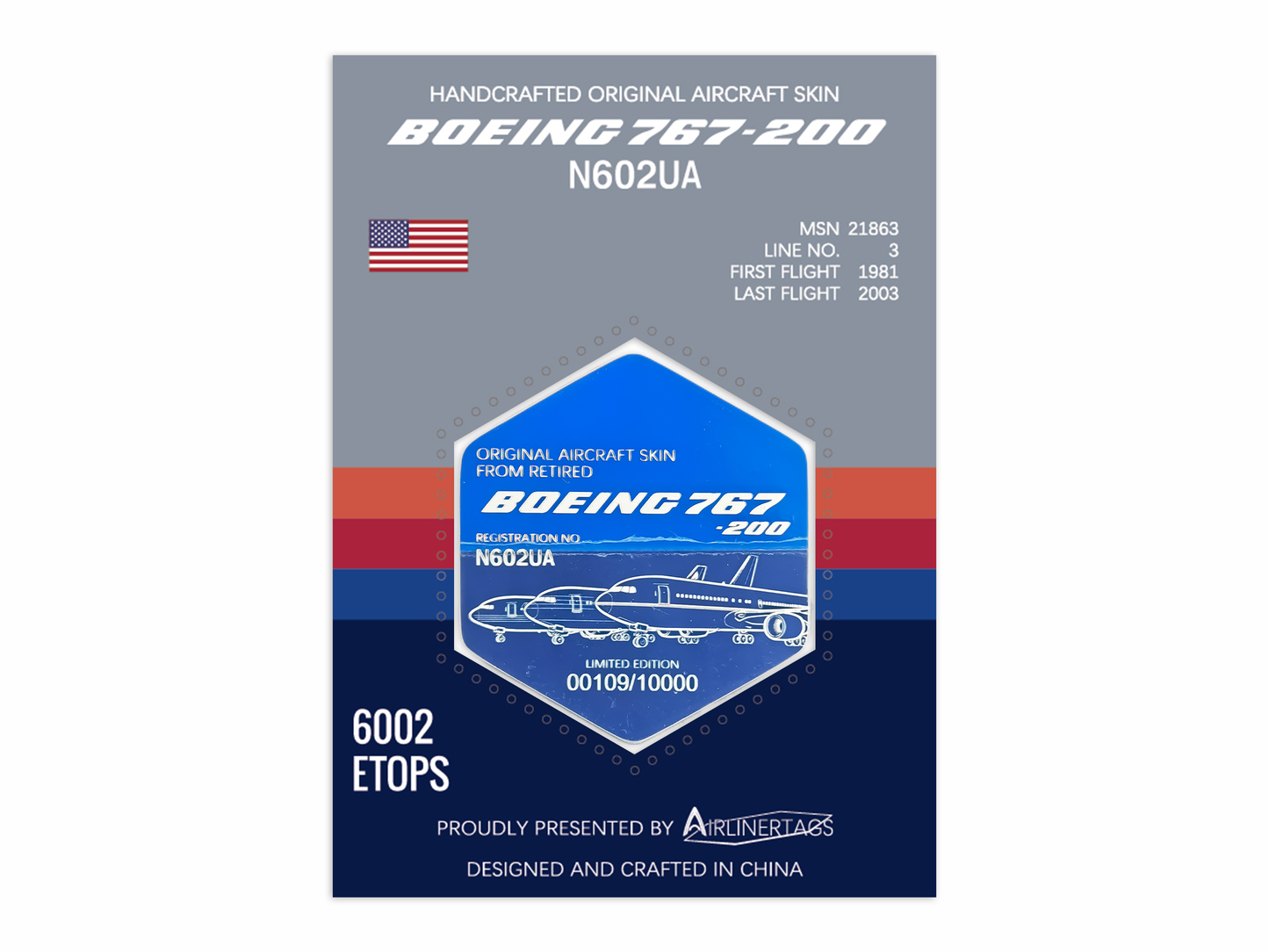 Boeing 767-200 ex-N602UA